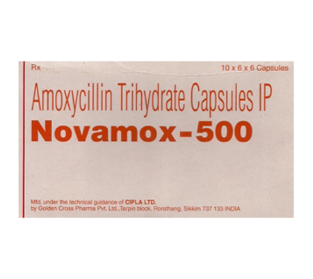 Antibiotics Novamox 500 mg Amoxil Cipla