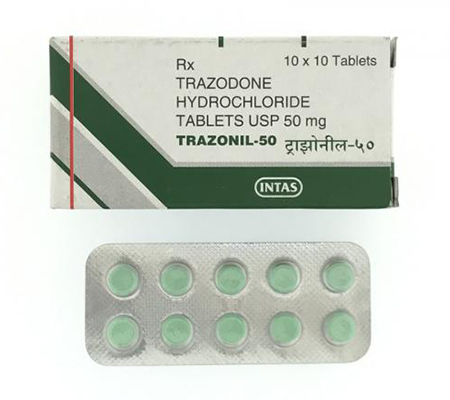 Antidepressants Trazonil 50 mg Trazodone Intas
