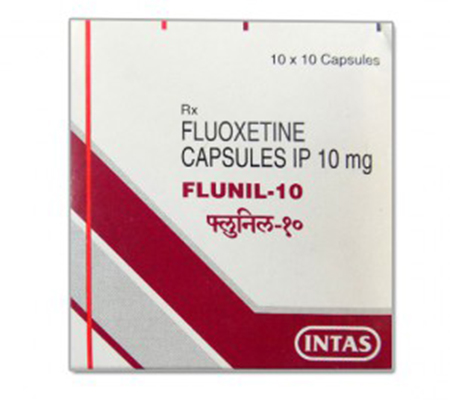 Antidepressants Flunil 10 mg Prozac Intas
