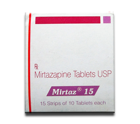 Antidepressants Mirtaz 15 mg Remeron Sun Pharma