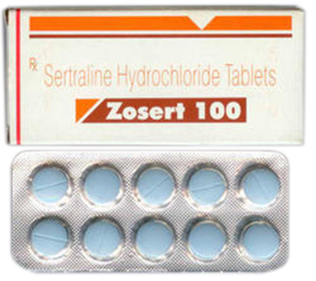 Antidepressants Zosert 100 mg Zoloft Sun Pharma