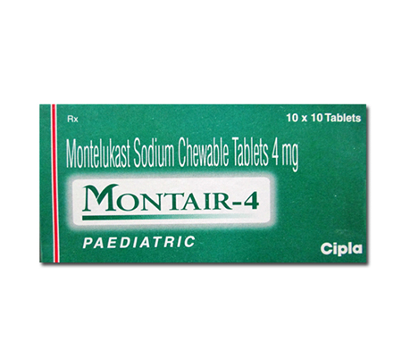 Asthma Montair Chewable Tablets 4 mg Singulair Cipla