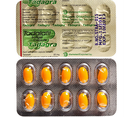 Erectile Dysfunction Tadagra Softgel 20 mg Cialis Dharam Distributors