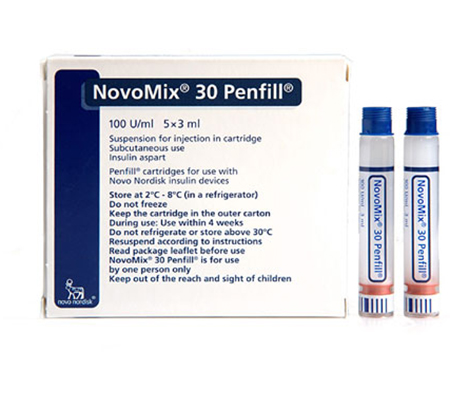 Diabetes NovoMix 30 Penfill 100 iu NovoMix Novo Nordisk