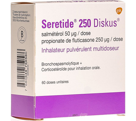 Asthma Seretide Diskus 50 mcg/100 mcg Advair GlaxoSmithKline