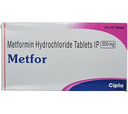 Diabetes Metfor 500 mg Glucophage Cipla
