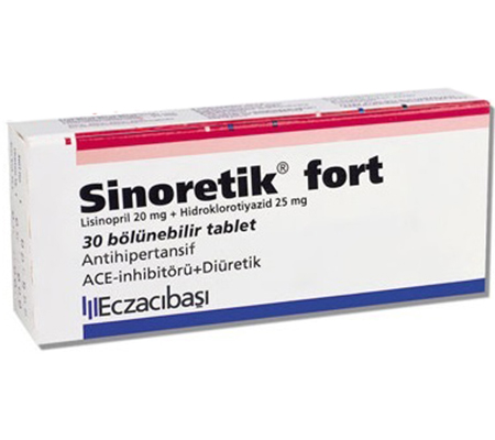 Heart Sinoretik Fort 20 mg / 25 mg Zestril Eczacibasi