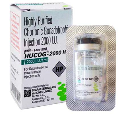 Post Cycle Therapy HCG HUCOG 2000iu Pregnyl Bharat Serums & Vaccines