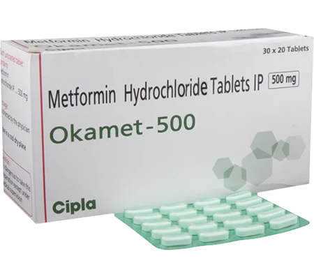 Diabetes Okamet 500 mg Glucophage Cipla