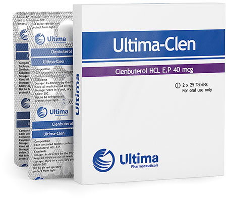 Ancilaries / Cycle Support Ultima-Clen 40 mcg Clenbuterol Ultima Pharmaceuticals