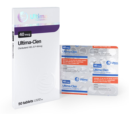 Post Cycle Therapy Ultima-Clen 40 mcg Clenbuterol Ultima Pharmaceuticals